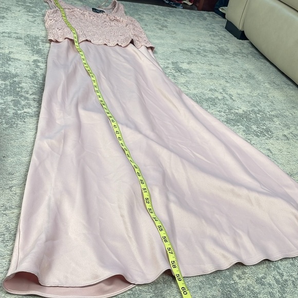 New Alex Evenings Lace Overlay Maxi Dress Gown Mother of the Bride Blush 10 - Picture 10 of 12